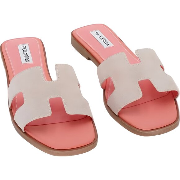 Steve Madden Haydn Coral Multi Slide Sandals Women US 9M - Picture 1 of 6